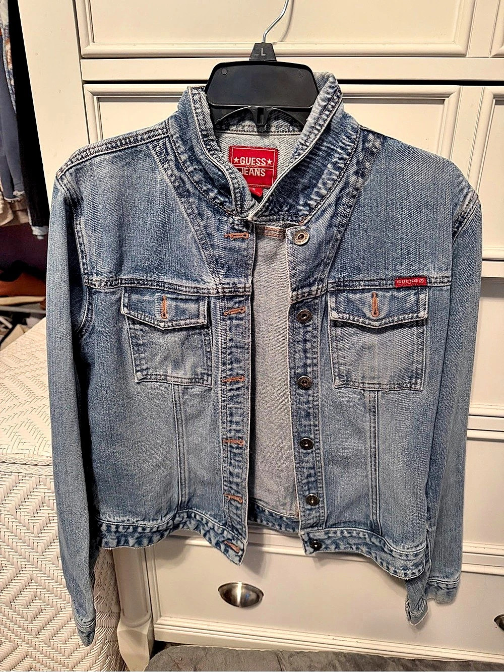 GUESS Red Label Denim Trucker Jacket Blue Medium